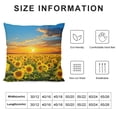 thumbnail image 5 of Creowell Sunflowers Fashion Style Dirt-Resistant Throw Pillow Covers Short Plush Square Design for Couch Sofa Bed Living Room Bedroom - High-Quality 1PC 24x24in, 5 of 5