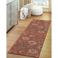 thumbnail image 3 of Unique Loom Outdoor Botanical Collection Area Rug - Fern (2' 7" x 12' Runner Terracotta/Ivory), 3 of 10