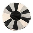 thumbnail image 1 of Puf sin relleno con asiento acolchado para el suelo, elegante reposapiés otomano Redondo, 1 of 9