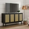 thumbnail image 7 of VANACC 63" TV Stand with Metal Mesh Doors & Adjustable Shelf, Black, 7 of 7