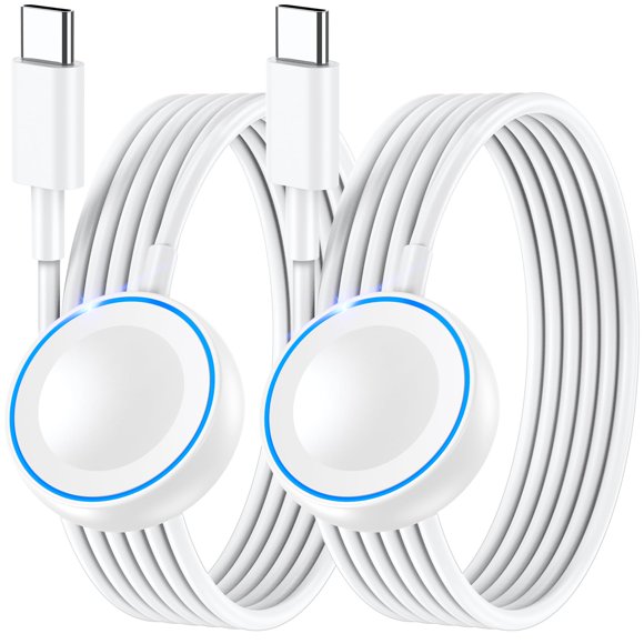 Cargador para Apple Watch Ynhaw, 2 unidades, 5 W, USB-C, carga rápida, 1,2 m