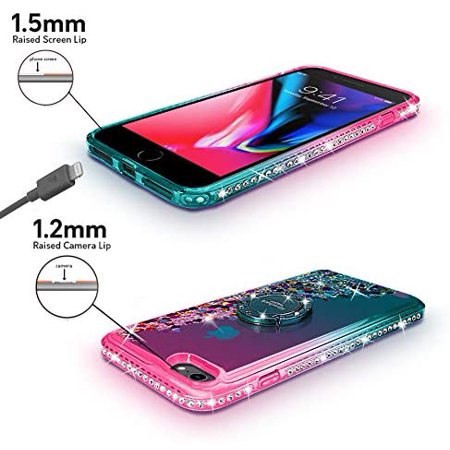 Iphone 6s Case Iphone 6 Case Silverback Moving Liquid Holographic Sparkle Glitter Case With Kickstand Bling Diamond Walmart Canada