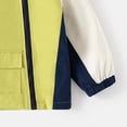 thumbnail image 6 of Gubotare Waterproof Toddler Rain Jacket Boys Color Block Lightweight Zip-Up Hooded Windbreaker Jacket Patchwork 2-10 Years (Green,2-3 Years), 6 of 9