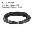 thumbnail image 2 of A1448/A57 V Belt 57-inch Inner Girth, A-Section Rubber Drive Belt 2pcs, 2 of 4