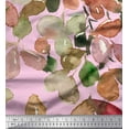 thumbnail image 1 of Soimoi Pink Poly Georgette Fabric Leaves Watercolor Print Fabric by Yard 42 Inch Wide, 1 of 3