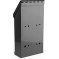 thumbnail image 3 of Metal Donation Box Charity Steel Collection Box Office Suggestion Box Secure Box With Top Slot and Lock with Keys Wall Mount with pre drilled holes 10x6x2.5" waterproof mailbox for Home OfficeGray, 3 of 3