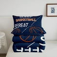 thumbnail image 5 of Erosebridal Basketball Comforter Set Toddler Basketball Court Bedding Set Navy Blue Comforter Sports Games Theme Quilt Set, 5 of 7