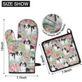 thumbnail image 6 of Shih Tzu Dog and Flower Floral Kitchen Oven Mitt and Pot Holder Sets 4 Pcs for Baking, Cooking and Grilling, Heat Resistant Up To 392 °F, 6 of 7