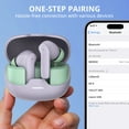 thumbnail image 3 of Haysky Wireless Earbuds, Hi-Fi True Wireless Bluetooth Earbuds with 50H Playtime, Comfort Fit Noise Cancelling Earphones for Phone Laptop Sports, Purple, 3 of 8
