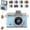Blue, variant on Mini Keychain Digital Camera for Students Kids, 1.47in LCD Screen 1080P HD, Rechargeable Portable Pocket Cam