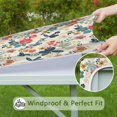 thumbnail image 6 of Pioneer Flower Floral Print Pattern Square Fitted Tablecloth with Elastic Edge,Square Table Cover,Washable Elastic Table Cover for Home Kitchen Party Decor 36"x36", 6 of 6