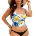 thumbnail image 2 of LVHAOGJOB Débardeur pour Femmes Été avec Soutien-Gorge Intégré Bretelles Spaghetti Réglables Col Rond Chandail Imprimé Femmes, 2 of 5