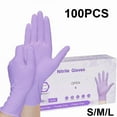 thumbnail image 2 of 10-100pcs Disposable Purple Nitrile Gloves Latex Free Waterproof Suitable for Kitchen Food Processing Beauty Salon Work Glove, 2 of 10