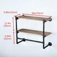 thumbnail image 3 of ZXNYH Industrial Pipe Clothing Rack Wall Mounted Clothes Rack,Pipe Clothing Rack with Shelf Clothes Rack with Shelves,Retail Shelving Garment Rack, 3 of 7