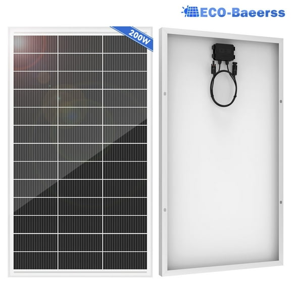 ECO-Baeerss 200W Solar Panel 12V/24V Battery Charge RV Marine Rooftop Home Off-Grid Charger