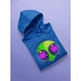 thumbnail image 3 of Big Eyed Alien Graphic Hoodie Women -Image by Shutterstock, Female Medium, 3 of 4