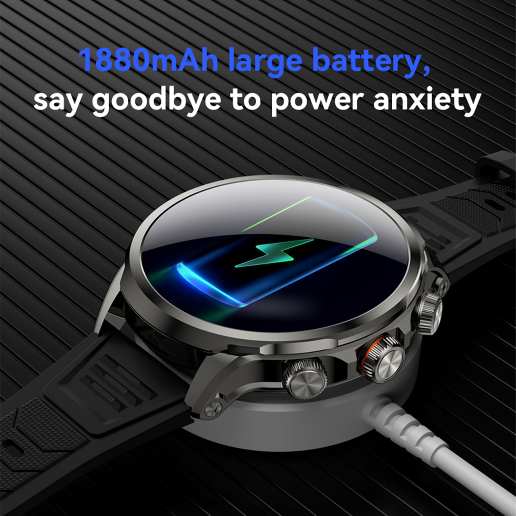 E EYAFA Android System Smart Watch H18Pro with 3GB RAM and 32GB ROM 1.95 inch AMOLED Screen 1880mAh Battery for Men and Women-Silver