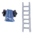 thumbnail image 3 of 75Pzs 1:87 Figurilla Figuras Pintadas Miniaturas de Trabajadores Ferroviarios con Cubo Y Escalera, 3 of 5