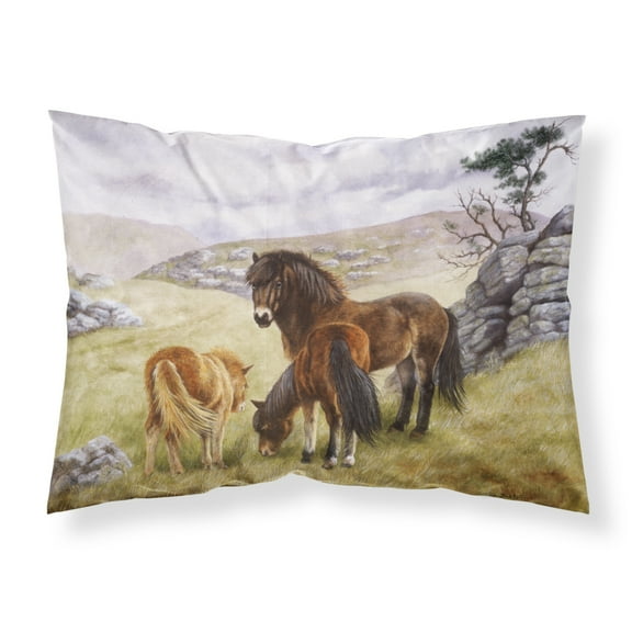 Horses in the Meadow Fabric Standard Pillowcase