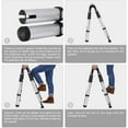 thumbnail image 6 of Dayplus 3.8M Folding Telescopic Ladder Stainless Steel Extension Straight Ladder & 1.9M+1.9M A Frame Ladder, 6 of 7