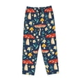 thumbnail image 4 of Naloa Colorful Mushrooms Print Women’s Ultra-Soft Comfy Pajama Lounge Pants with Pockets & Drawstring, 4 of 8