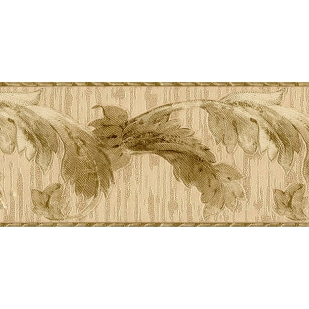 879876 Satin Textured Acanthus Leaf Wallpaper Border 963b61690