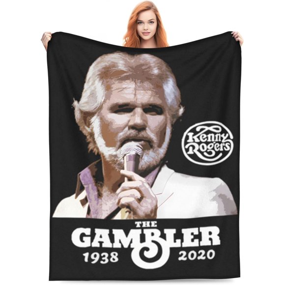 Kenny Rogers Anti-Pilling Flannel Blanket, Suitable for Sofas, Outdoor use, Games and Lunch Breaks 80"x60"