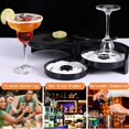 thumbnail image 5 of Rimmer, barra de cristal Rimmer Margarita salada azúcar cóctel Rimmer, Bar 3 Tier Sugar Salt Rim Lime Glass para cóctel Bartender Tool Party Home Black Bandejas giratorias de 3 niveles, 5 of 5
