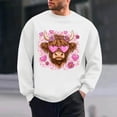 thumbnail image 1 of Ceisia Men's Regular-Fit Crew-Neck Double-Heart Hand-Drawn Printed Casual Sweatshirt Gift, 1 of 6