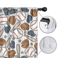 thumbnail image 4 of Blackout Kids Curtains,Striped Baseball Items Pattern Childrens Insulated Curtains Set Of 2,Bedroom Essentials,Toddler Room Decor 42"x84", 4 of 5