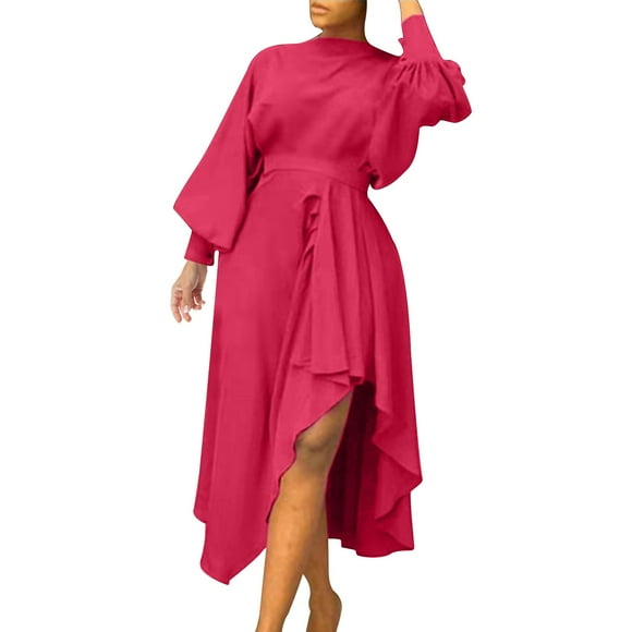 Gspmoly Womens Dresses, Women'S One Shoulder of The Bride Pant Suit for Wedding 2 Piece Wide Leg Slit Formal Pant Suits Cocktail Dresses up to 65% Off