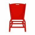 thumbnail image 4 of Malibu Poly Reclining Outdoor Patio Chaise Lounge Chair Adjustable, Red, 4 of 13