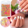 thumbnail image 2 of SZBAOAN Color Fluorescent Circle Nail Glitter,Sparkly Glitter Flakes Shiny Nail Glitter,DIY Makeup Face Body Nails Resin Arts & Crafts,Resin,Tumblers,Bath Bombs - Multi-Size Circle Shape, 2 of 6