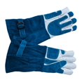 thumbnail image 3 of Guantes para manipulación de animales, mitones resistentes a mordeduras y resistentes al calor para gatos. Blanco azul profundo, 3 of 9