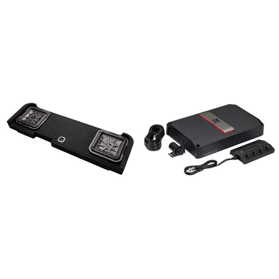 Kicker Bundle - Compatible with Chevy/GMC 12" L7T Solo-baric Enclosure & 5 Channel LX Amplifier Audio Upgrade ( 51KGMDL7T122, 51LX12005)