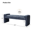 thumbnail image 6 of Tina's Home 58'' Upholstered Bench Chenille Boucle Modern Accent Bench End of Bedroom Entryway Slate-Blue, 6 of 7