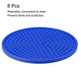 thumbnail image 3 of Copa Esteras 100mm Calor Resistencia Protector Antideslizante Suelo Cubiertas para Botella Taza Vacío Frasco, Azul Paquetes de 8 Unique Bargains portavasos, 3 of 5