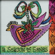 Mill Hill/Laurel Burch Counted Cross Stitch Kit 5.5"X5.5"-Christmas Purple Dove (28 Count)