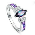 thumbnail image 2 of Bliss Geometric Mystic Topaz Engagement Ring, 925 Silver, 2 of 2