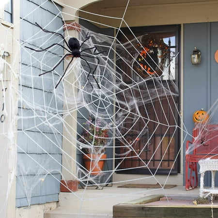 Giant Spider Decorations with Huge Fake Spider Web for Indoor