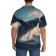 thumbnail image 3 of Fotbe Dancing Whale Camisa Estampada de Manga Corta para Hombre, Casual de Verano, Estilo Playero, Sin Arrugas-Large, 3 of 5