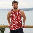 thumbnail image 6 of Pofeuu Red Christmas Cheer. Print Men's Workout Tank Tops Sleeveless Muscle Gym Shirt Quick Dry-4X-Large, 6 of 7
