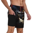 thumbnail image 3 of Goofa American Bald Eagle Warrior Printed Men's Swim Trunks Board Shorts Quick Dry Mens Swimming Trunks with Compression Liner,Breathable Fit Hawaii Beach Shorts-XX-Large, 3 of 9