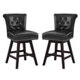 thumbnail image 5 of Dycanpo 26" Swivel Bar Stools Set of 2 with Back & Footrest, Counter Stools for Kitchen ,Black-Faux Leather, 5 of 11
