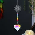 thumbnail image 4 of TFYZYY Crystal Suncatcher Wind Chime, Multicolor Iron Pendant with AB Beads, Garden Decor for Indoor/Outdoor Use, 13.8in, Festive Home Accent, 4 of 6