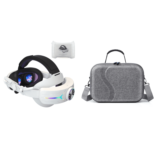 Correa para La Cabeza Ajustable RGB Con Batería 8000 MAh Meta Quest 3() Blanco