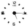 thumbnail image 4 of Reloj de pared grande moderno sin marco, con espejo adhesivo para decoración del hogar, la oficina y la habitación, color negro., 4 of 14