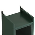 thumbnail image 5 of Living Room Cabinets Modern Four-tier Glass Door Cabinet with Featuring Five-tier Storage, for Entryway Living Room Bathroom Dining Room,Dark Green,Metal Cabinets, 5 of 6