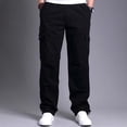 thumbnail image 4 of Rugged Utility Cargo Pants for Everyday Wear and Street Style with Multiple Pockets and Mid Rise Construction in Straight Loose Fit for All Seasons, 4 of 6