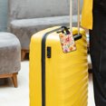 thumbnail image 7 of WIRESTER 2pcs Set PU Leather Luggage Tags Privacy Label Flap for Travel Suitcase Baggage - Colored Watercolor Daisies Flowers, 7 of 7
